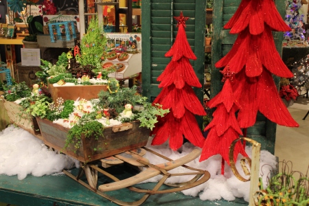 Gypsy Garden Winter sled display